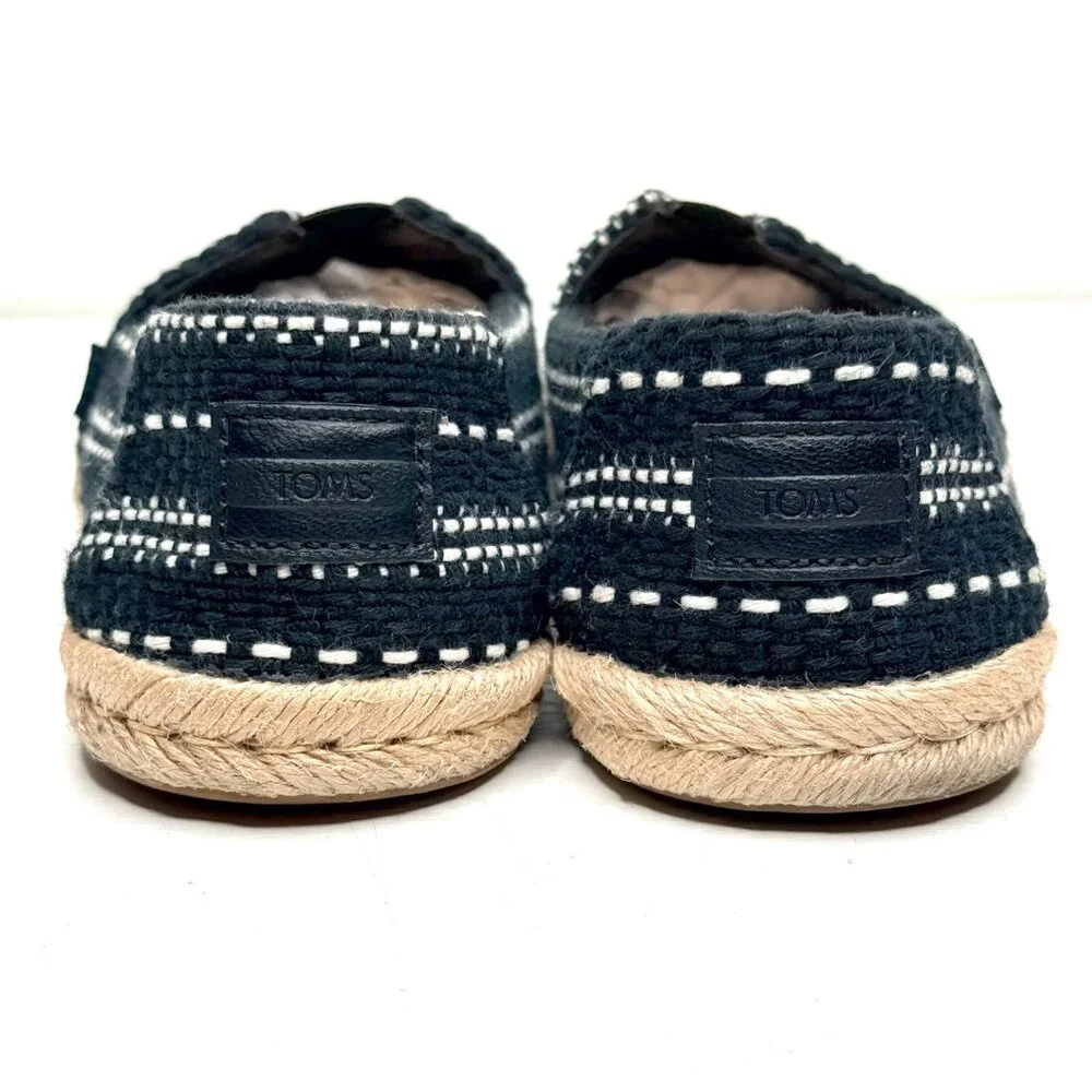 TOMS Alpargata Rope Woven Espadrille Jute Comfort Boho Slip On Flats Womens 6.5